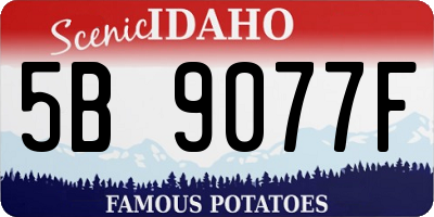 ID license plate 5B9077F