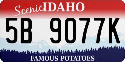 ID license plate 5B9077K
