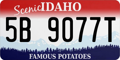 ID license plate 5B9077T