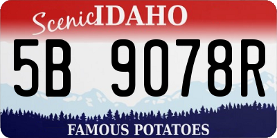 ID license plate 5B9078R