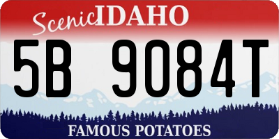 ID license plate 5B9084T