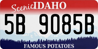 ID license plate 5B9085B