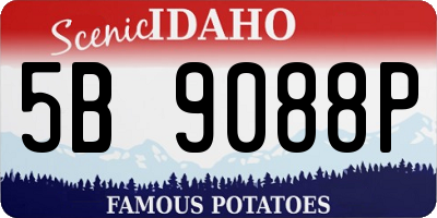 ID license plate 5B9088P