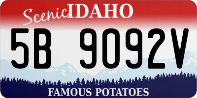 ID license plate 5B9092V