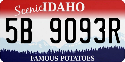 ID license plate 5B9093R