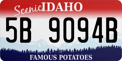ID license plate 5B9094B