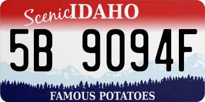 ID license plate 5B9094F