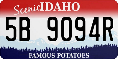 ID license plate 5B9094R