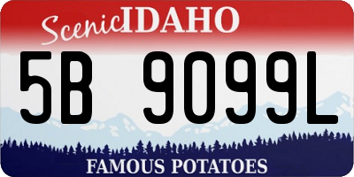 ID license plate 5B9099L
