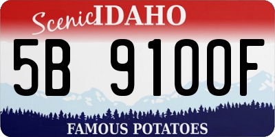 ID license plate 5B9100F