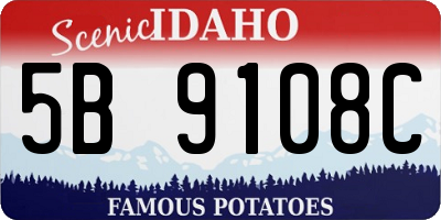 ID license plate 5B9108C