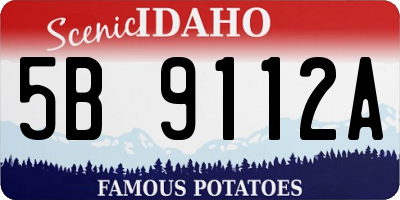 ID license plate 5B9112A