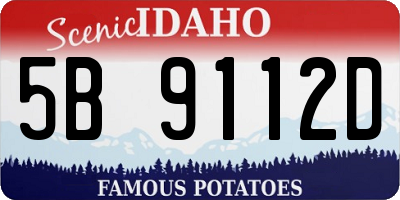 ID license plate 5B9112D