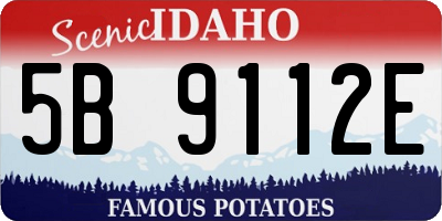 ID license plate 5B9112E