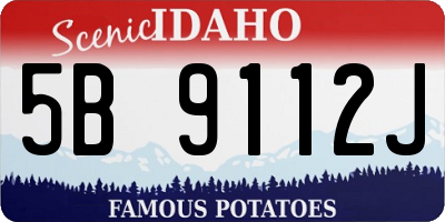 ID license plate 5B9112J