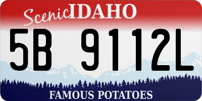 ID license plate 5B9112L