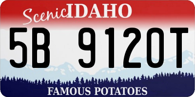 ID license plate 5B9120T