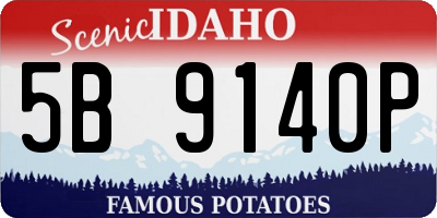 ID license plate 5B9140P