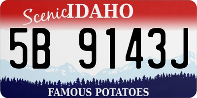 ID license plate 5B9143J