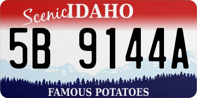 ID license plate 5B9144A