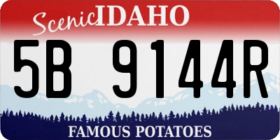 ID license plate 5B9144R