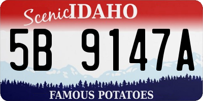 ID license plate 5B9147A