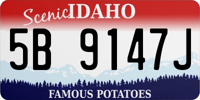 ID license plate 5B9147J