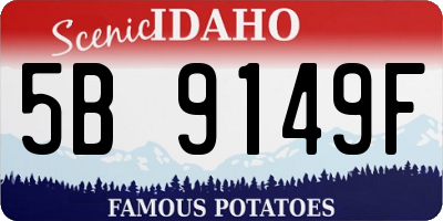 ID license plate 5B9149F