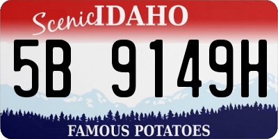 ID license plate 5B9149H
