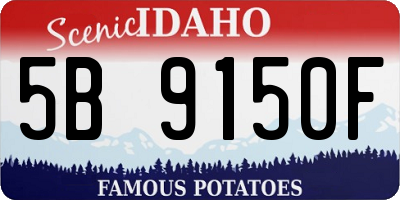 ID license plate 5B9150F