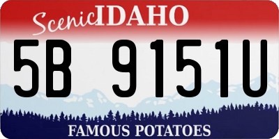 ID license plate 5B9151U