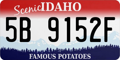 ID license plate 5B9152F