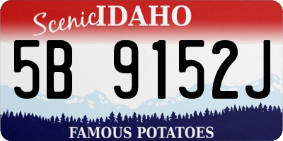 ID license plate 5B9152J