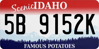 ID license plate 5B9152K