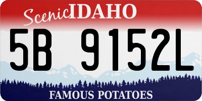 ID license plate 5B9152L