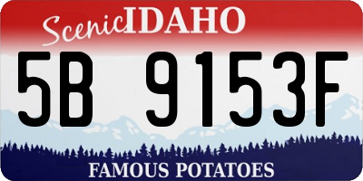 ID license plate 5B9153F