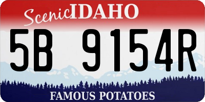 ID license plate 5B9154R