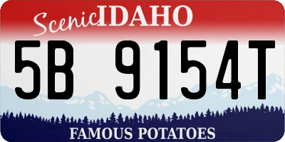 ID license plate 5B9154T