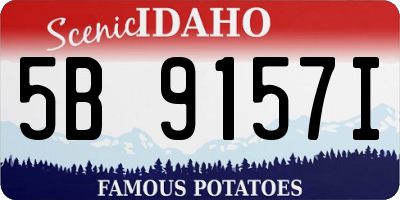 ID license plate 5B9157I