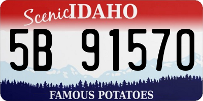 ID license plate 5B9157O