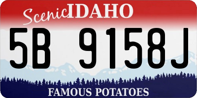 ID license plate 5B9158J