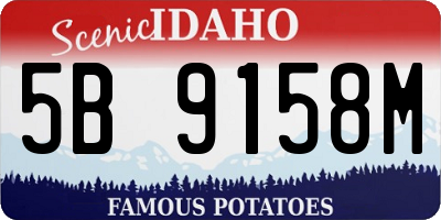 ID license plate 5B9158M