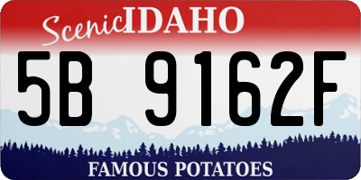 ID license plate 5B9162F