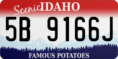 ID license plate 5B9166J