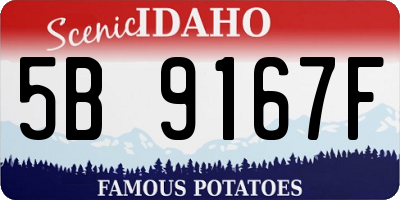 ID license plate 5B9167F