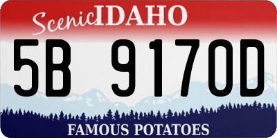 ID license plate 5B9170D