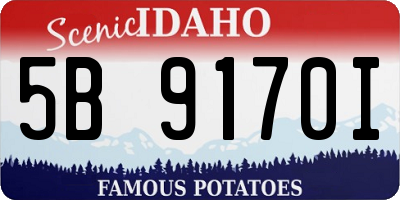 ID license plate 5B9170I