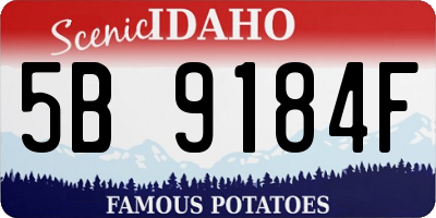 ID license plate 5B9184F