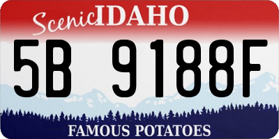 ID license plate 5B9188F
