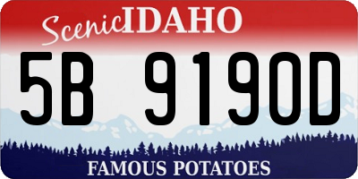 ID license plate 5B9190D